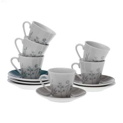 SET 6 TAZAS CAFE VERSA NOMMA C/PLATOS